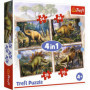 Puzzle 4w1 Ciekawe dinozaury