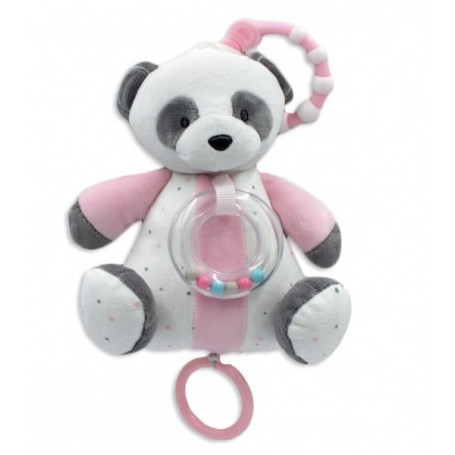 Pozytywka Panda różowa 18 cm