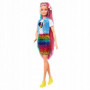 Lalka Barbie Fryzura Kolorowa panterka