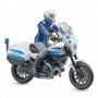 Scrambler Ducati Motocykl z policjantem