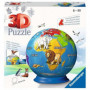 Puzzle 72 elementy 3D Kula, Dziecinny Globus