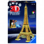 Puzzle 216 elementów 3D Wieża Eiffla Nocą