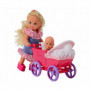 Lalka Evi Love z wózkiem i laleczką