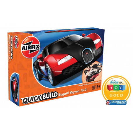 Model plastikowy Quickbuild Bugatti Veyron czarny/czerwony