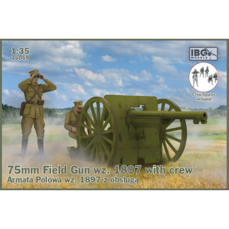 Model do sklejania Armata 75mm Field Gun wz.1897 z figurkami